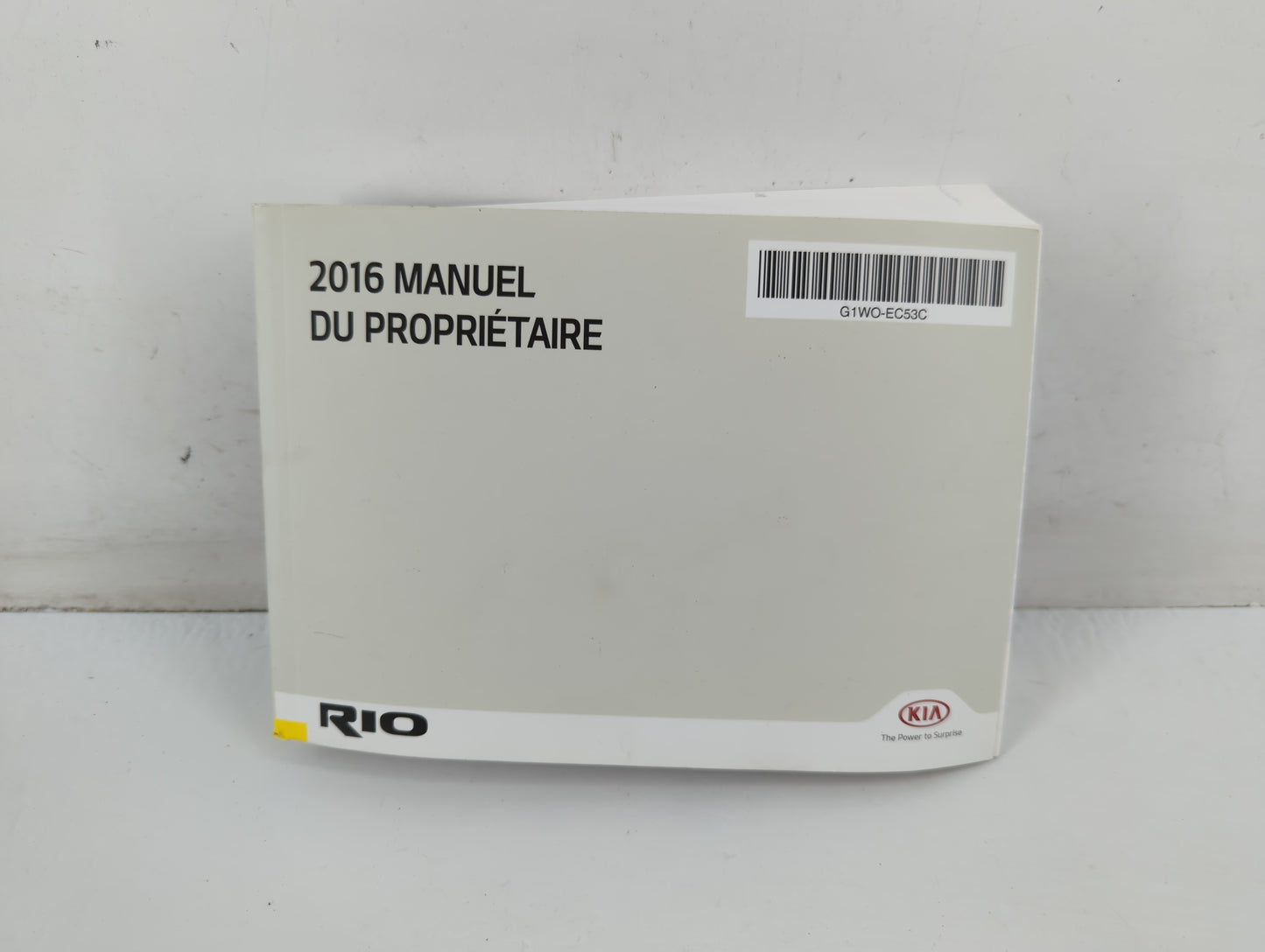 2016 Kia Rio Owners Manual Book Guide P/N:G1WO-EC53C OEM Used Auto Parts - Oemusedautoparts1.com