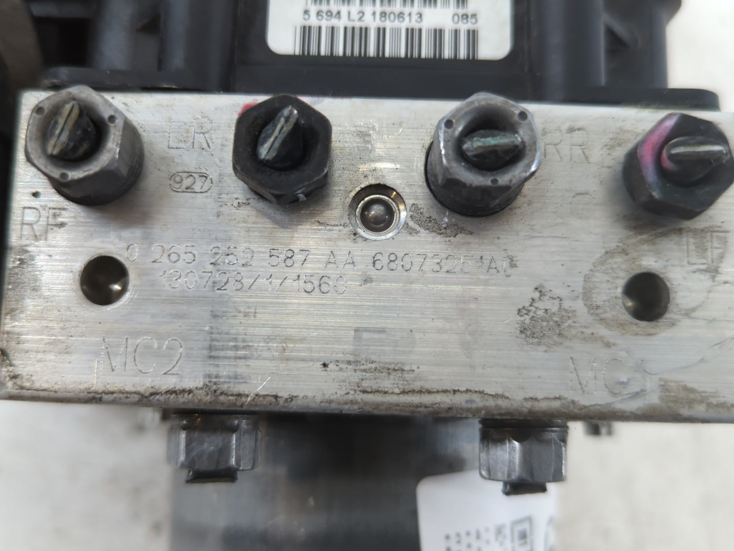 2012-2017 Fiat 500 ABS Pump Control Module Replacement P/N:6807325A 0 265 252 587 AA Fits Fits 2012 2013 2014 2015 2016 2017 OEM Used Auto Parts - Oemusedautoparts1.com