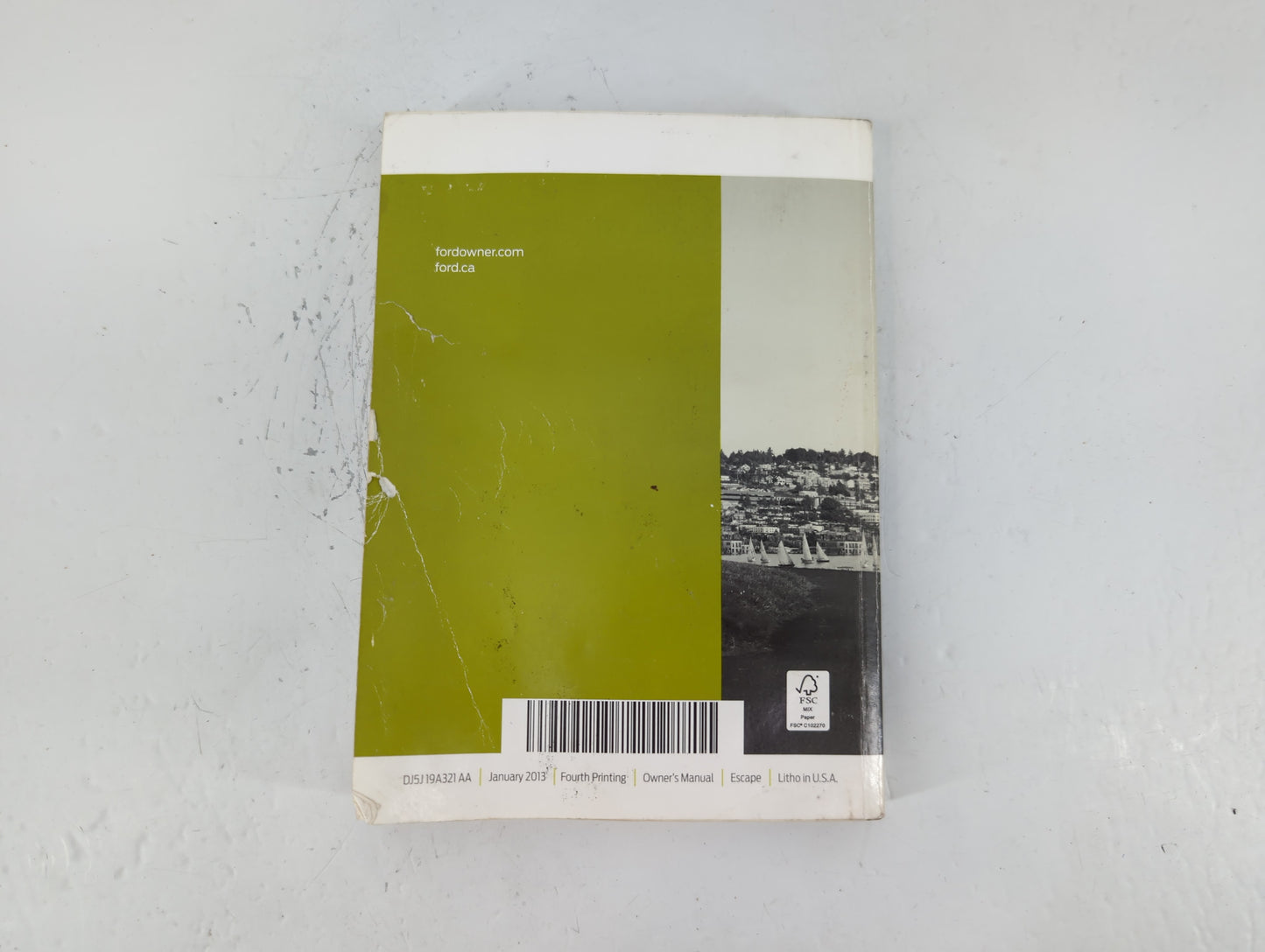 2013 Ford Escape Owners Manual Book Guide P/N:DJ5J 19A321 AA OEM Used Auto Parts - Oemusedautoparts1.com