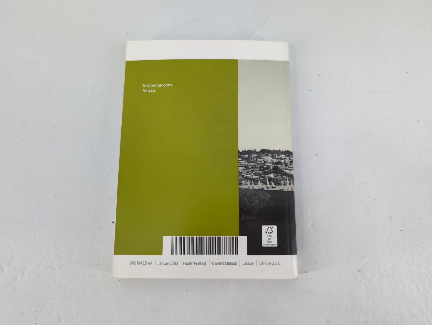 2013 Ford Escape Owners Manual Book Guide P/N:DJ5J 19A321 A OEM Used Auto Parts - Oemusedautoparts1.com