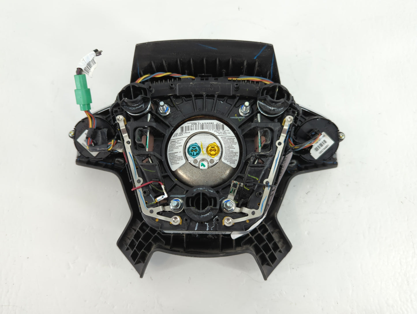 2013-2014 Ford Escape Air Bag Driver Left Steering Wheel Mounted P/N:CJ54 A0422B85 BC3ZHE Fits Fits 2013 2014 OEM Used Auto Parts - Oemusedautoparts1.com