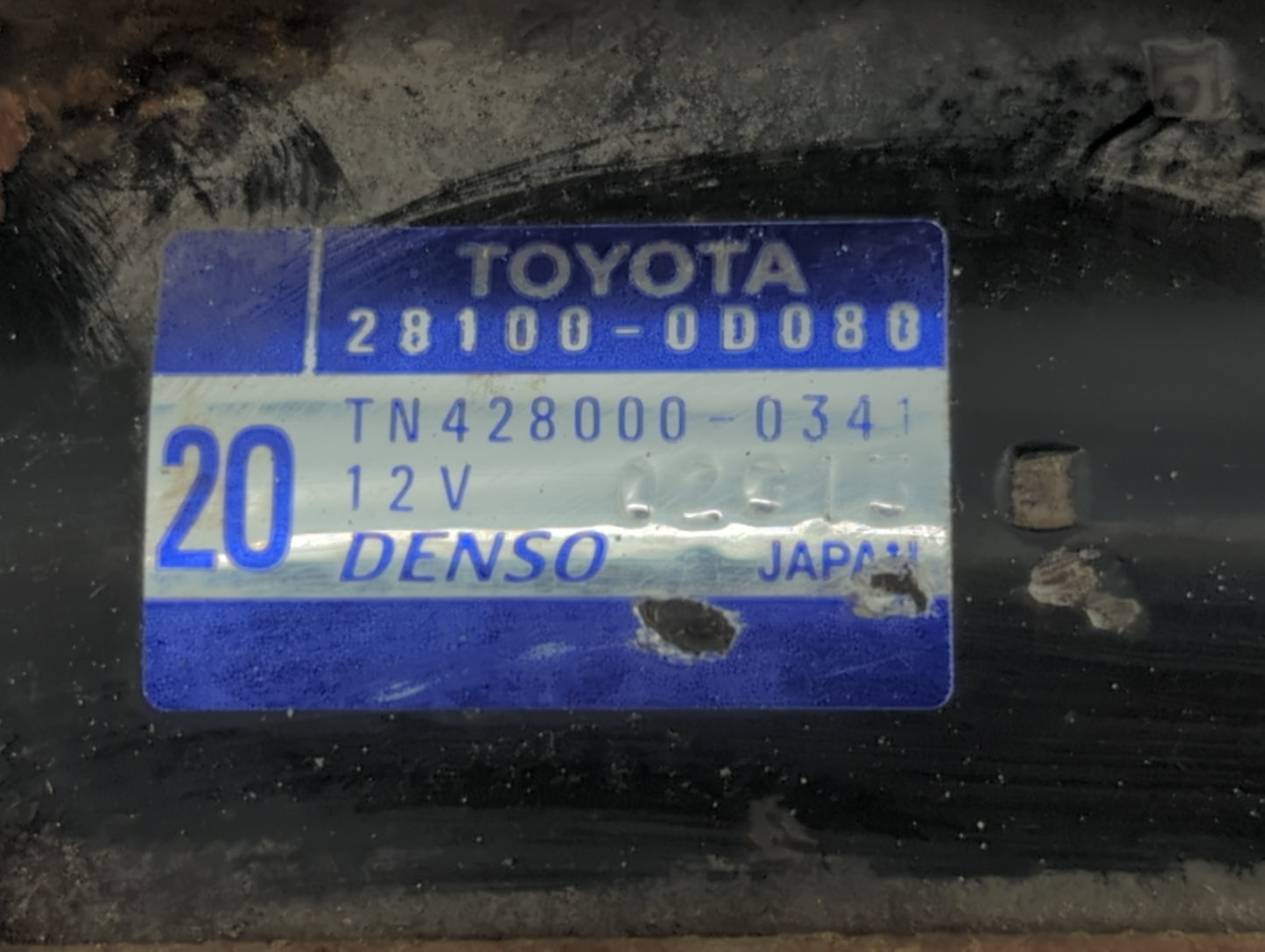2003-2008 Toyota Corolla Car Starter Motor Solenoid OEM P/N:428000-0341 28100-00080 Fits Fits 2003 2004 2005 2006 2007 2008 OEM Used Auto Parts - Oemusedautoparts1.com