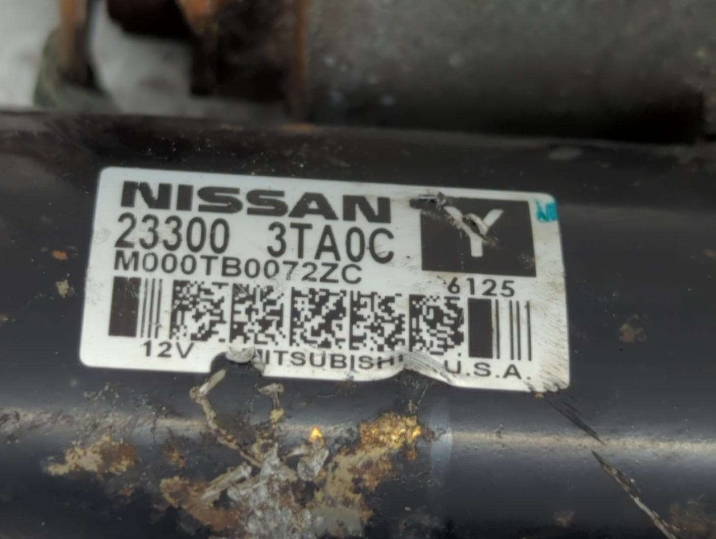 2013-2018 Nissan Altima Car Starter Motor Solenoid OEM P/N:M000TB0071ZC 23300 3TA0C Fits Fits 2013 2014 2015 2016 2017 2018 OEM Used Auto Parts - Oemusedautoparts1.com