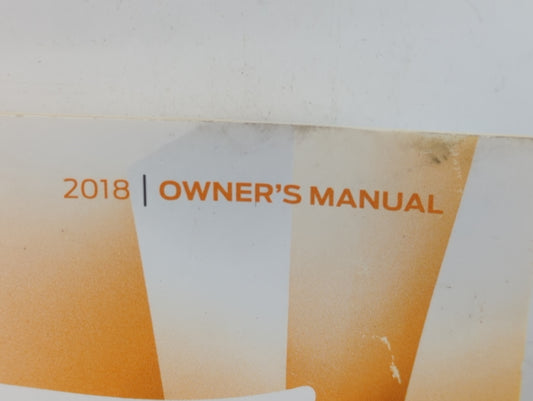 2018 Ford Fusion Owners Manual Book Guide P/N:JE5J 19A321 AB OEM Used Auto Parts