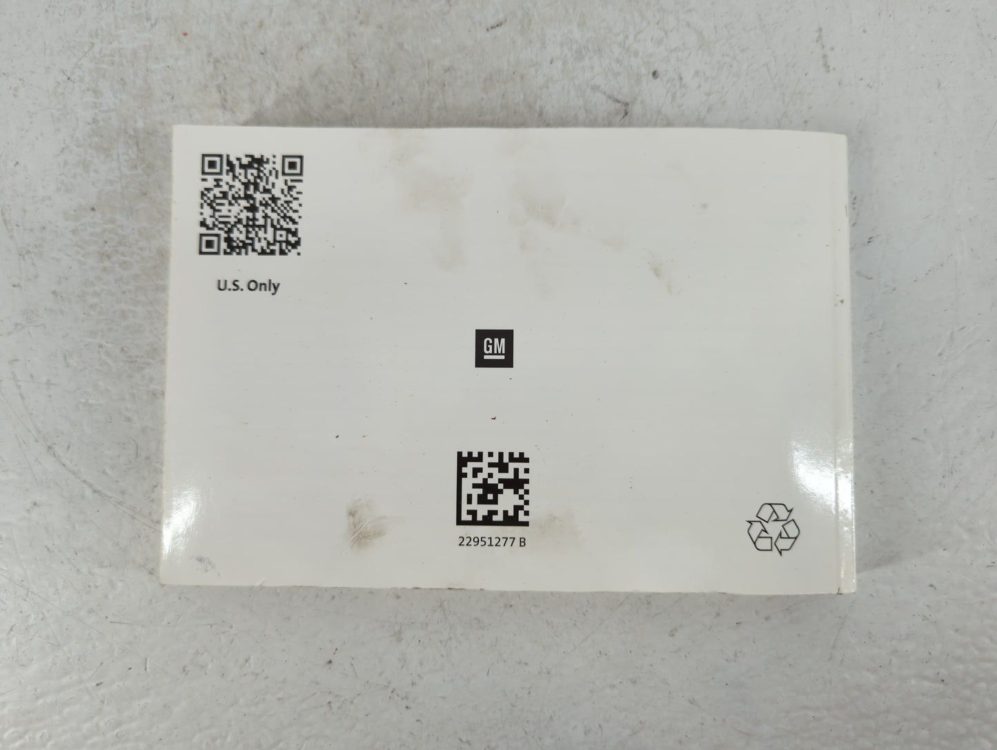 2015 Chevrolet Cruze Owners Manual Book Guide P/N:22951277 B OEM Used Auto Parts - Oemusedautoparts1.com