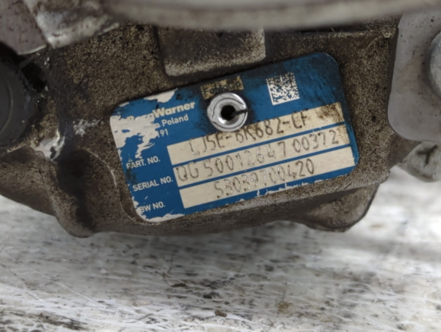 2013 Ford Escape Turbocharger Turbo Charger Super Charger Supercharger - Oemusedautoparts1.com