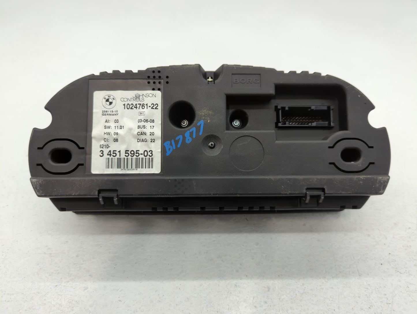 2007-2010 Bmw X3 Instrument Cluster Speedometer Gauges P/N:1024761-22 3 451 595-03 Fits Fits 2007 2008 2009 2010 OEM Used Auto Parts - Oemusedautoparts1.com