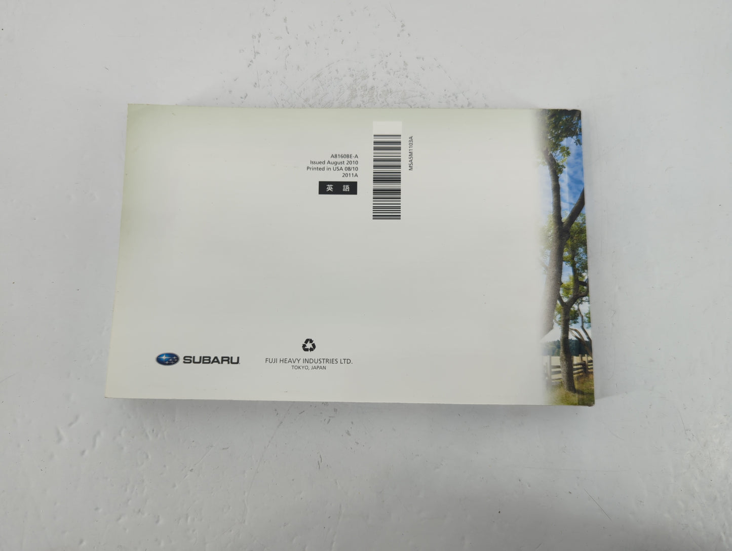 2011 Subaru Forester Owners Manual Book Guide P/N:MSA5M1103A OEM Used Auto Parts - Oemusedautoparts1.com