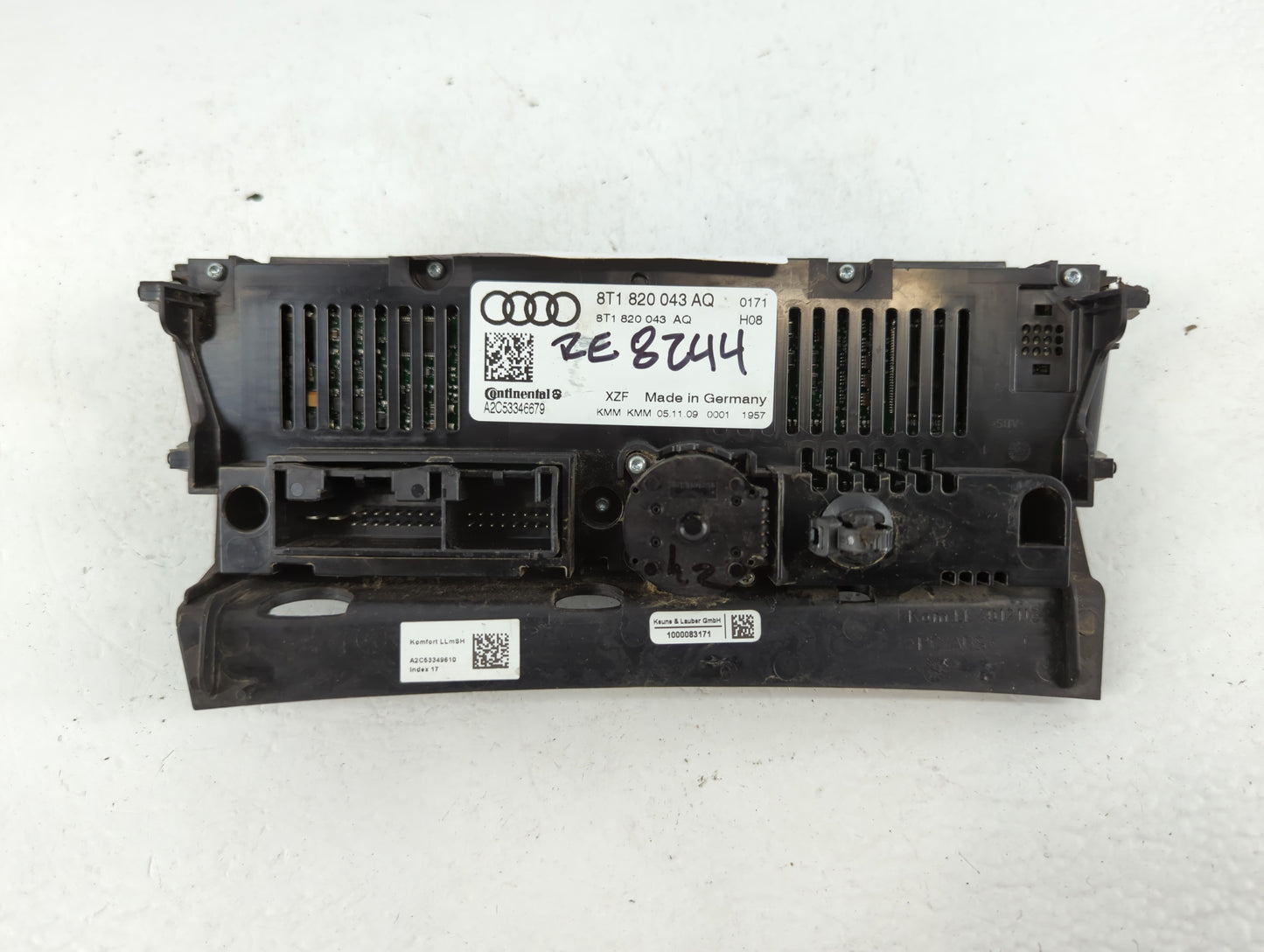 2008-2013 Audi A5 Climate Control Module Temperature AC/Heater Replacement P/N:8T1 820 043 AQ Fits OEM Used Auto Parts - Oemusedautoparts1.com