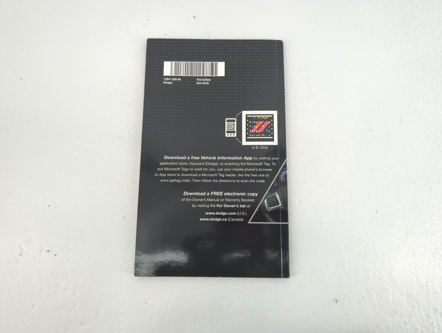 2012 Dodge Avenger Owners Manual Book Guide P/N:12D41-926-AA OEM Used Auto Parts - Oemusedautoparts1.com