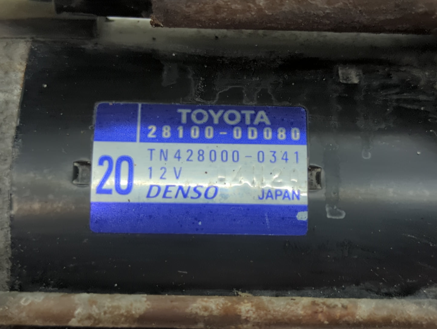 2003-2008 Toyota Corolla Car Starter Motor Solenoid OEM P/N:TN428000-0341 28100-0D080 Fits Fits 2003 2004 2005 2006 2007 2008 OEM Used Auto Parts - Oemusedautoparts1.com