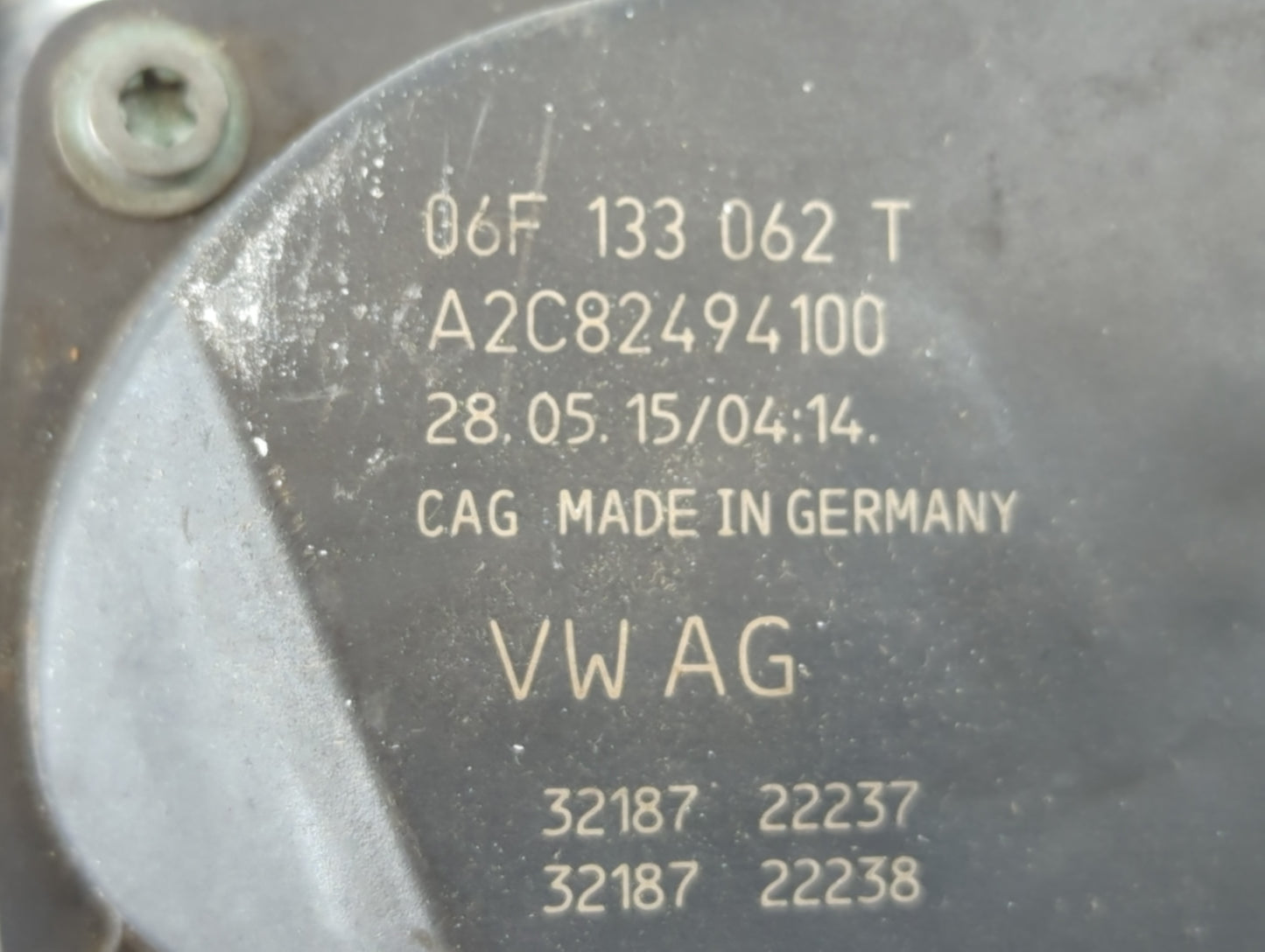 2009-2017 Volkswagen Cc Throttle Body P/N:A2C82494100 06F 133 062 T Fits OEM Used Auto Parts - Oemusedautoparts1.com