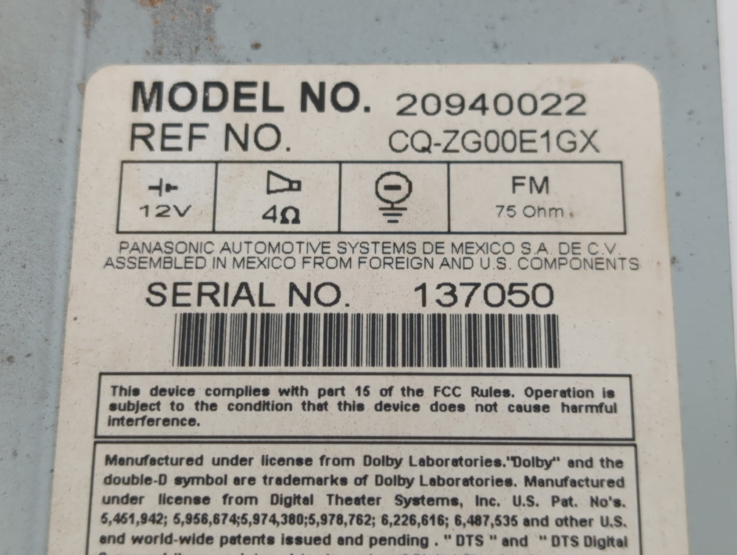 2011 Buick Enclave Throttle Body P/N:20940022 Fits OEM Used Auto Parts - Oemusedautoparts1.com