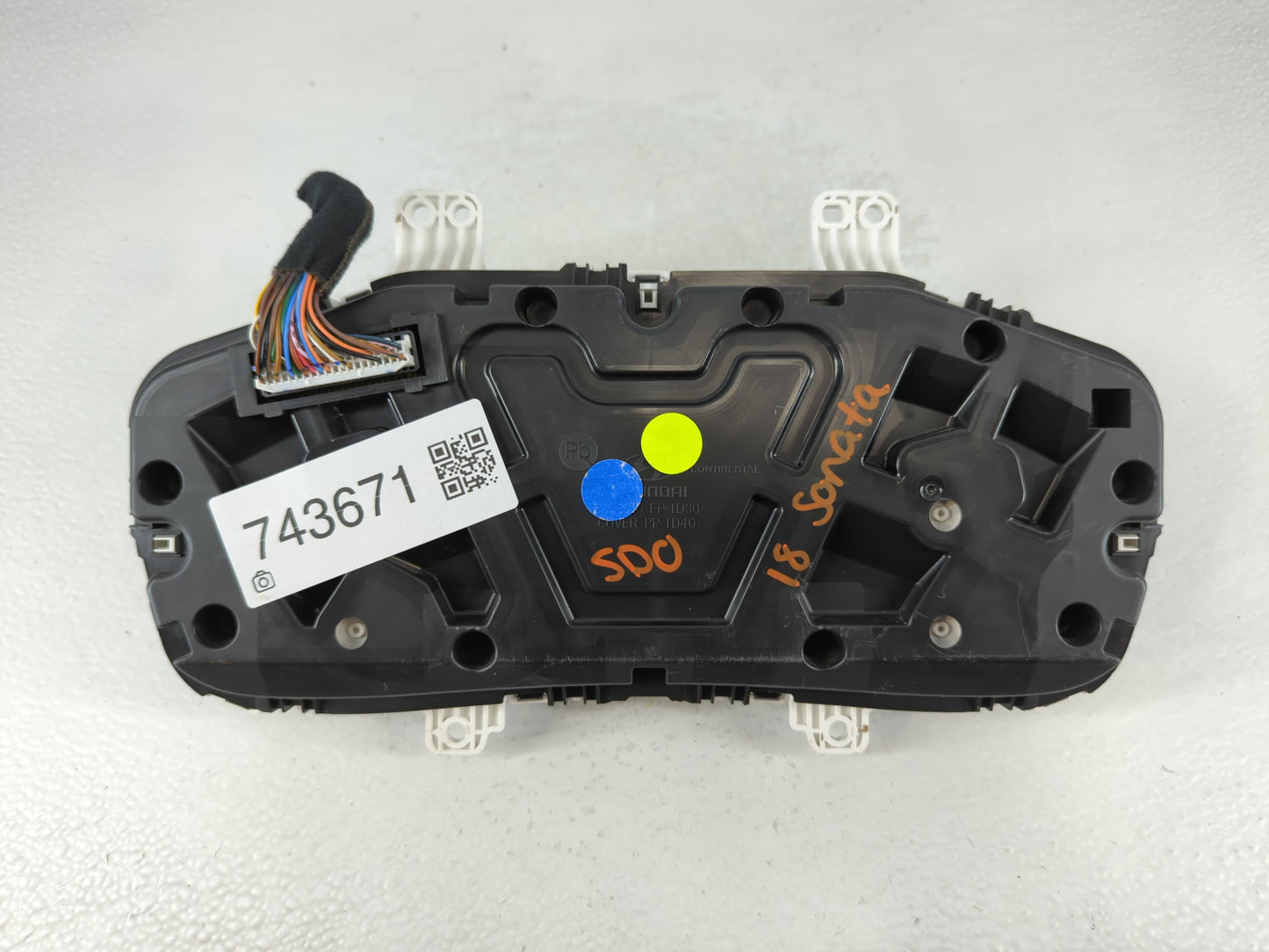 2018 Hyundai Sonata Instrument Cluster Speedometer Gauges P/N:94041-C2000 Fits OEM Used Auto Parts - Oemusedautoparts1.com