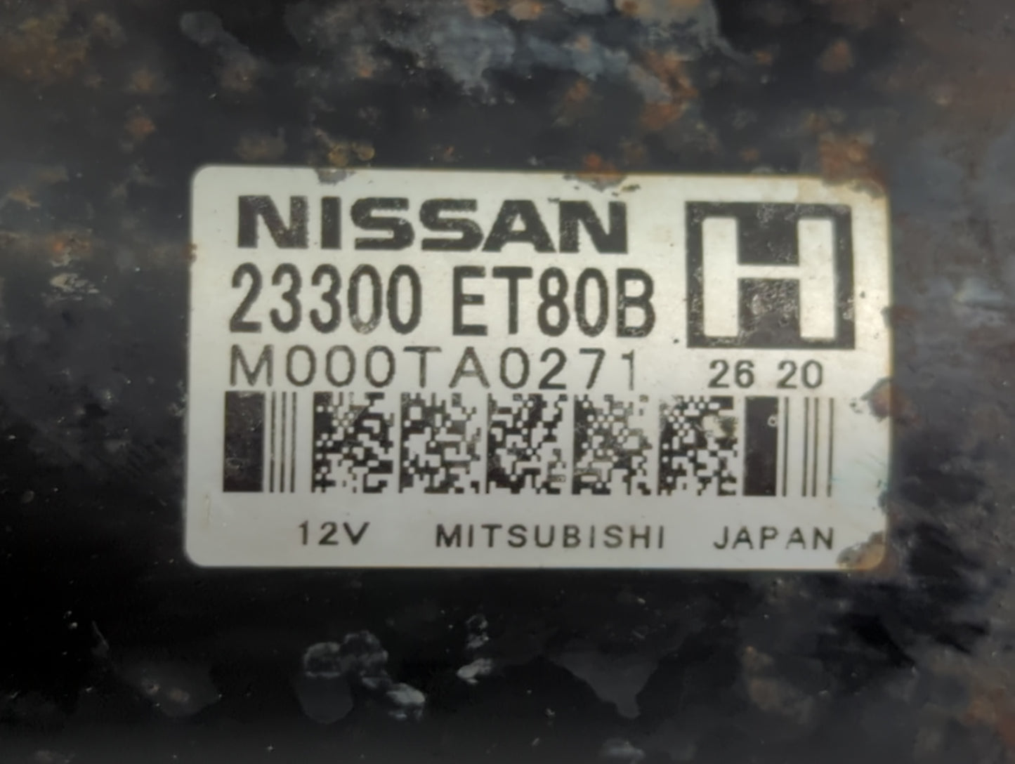 2008-2015 Nissan Rogue Car Starter Motor Solenoid OEM P/N:M000TA0271 23300 ET80B Fits Fits 2008 2009 2010 2011 2012 2013 2014 2015 OEM Used Auto Parts - Oemusedautoparts1.com