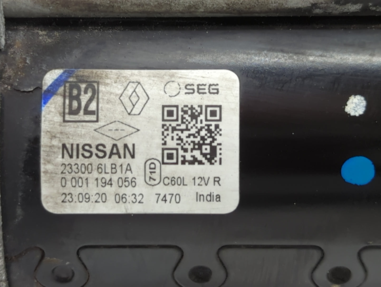 2020-2022 Nissan Sentra Car Starter Motor Solenoid OEM P/N:0 001 194 056 23300 6LB1A Fits Fits 2020 2021 2022 OEM Used Auto Parts - Oemusedautoparts1.com