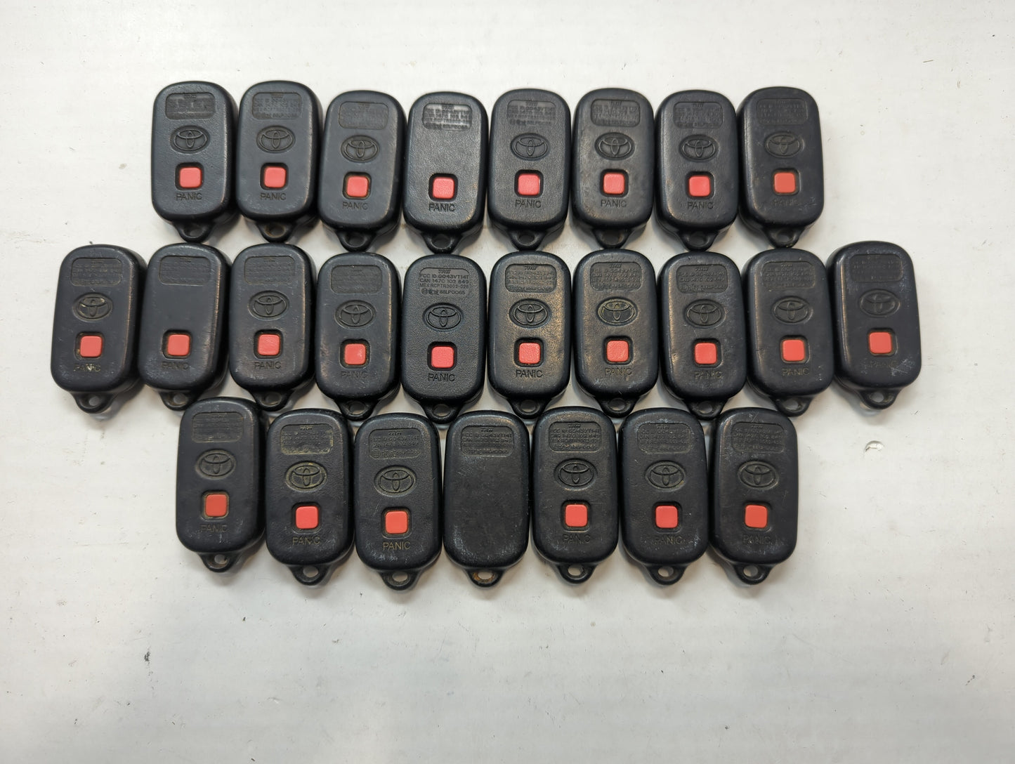 Lot of 25 Toyota Keyless Entry Remote Fob GQ43VT14T - Oemusedautoparts1.com