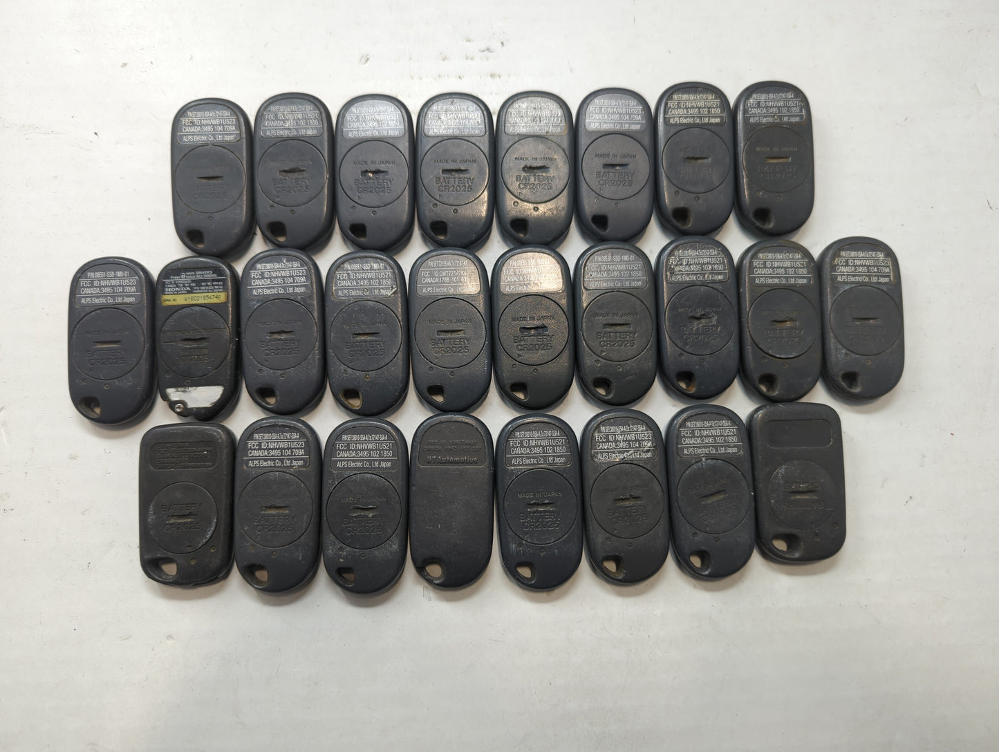 Lot of 25 Honda Keyless Entry Remote Fob MIXED FCC IDS MIXED PART NUMBERS - Oemusedautoparts1.com