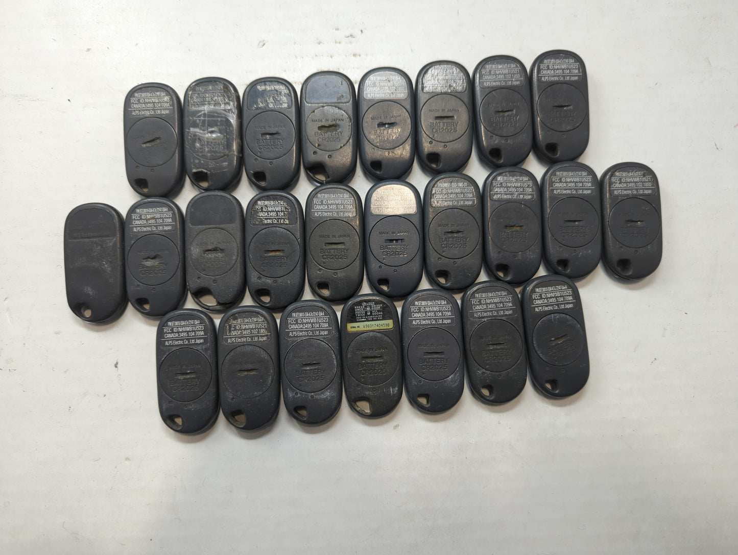 Lot of 25 Honda Keyless Entry Remote Fob MIXED FCC IDS MIXED PART NUMBERS - Oemusedautoparts1.com