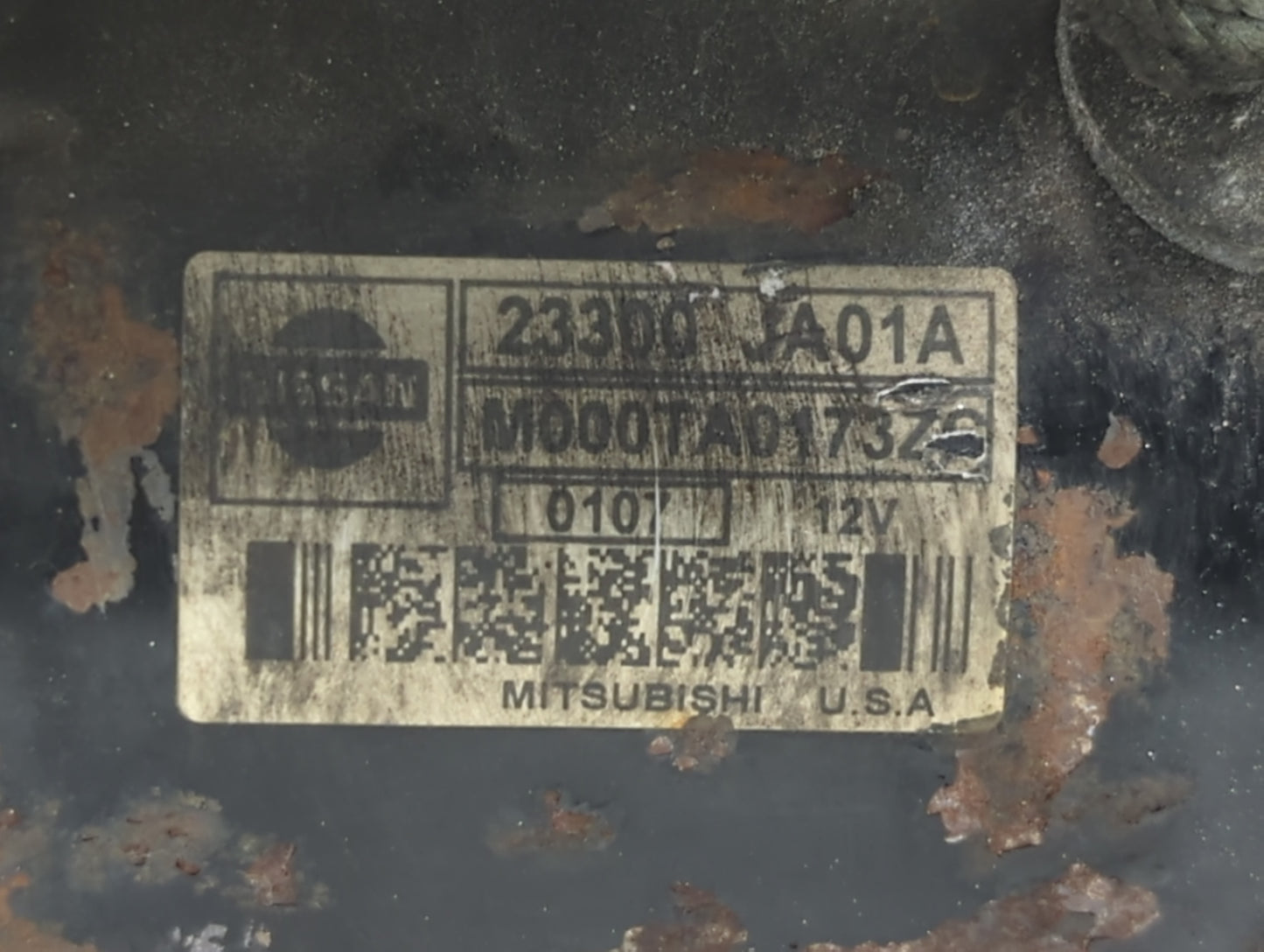 2007-2013 Nissan Altima Car Starter Motor Solenoid OEM P/N:M000TA0173ZC 23300 JA01A Fits Fits 2007 2008 2009 2010 2011 2012 2013 OEM Used Auto Parts - Oemusedautoparts1.com