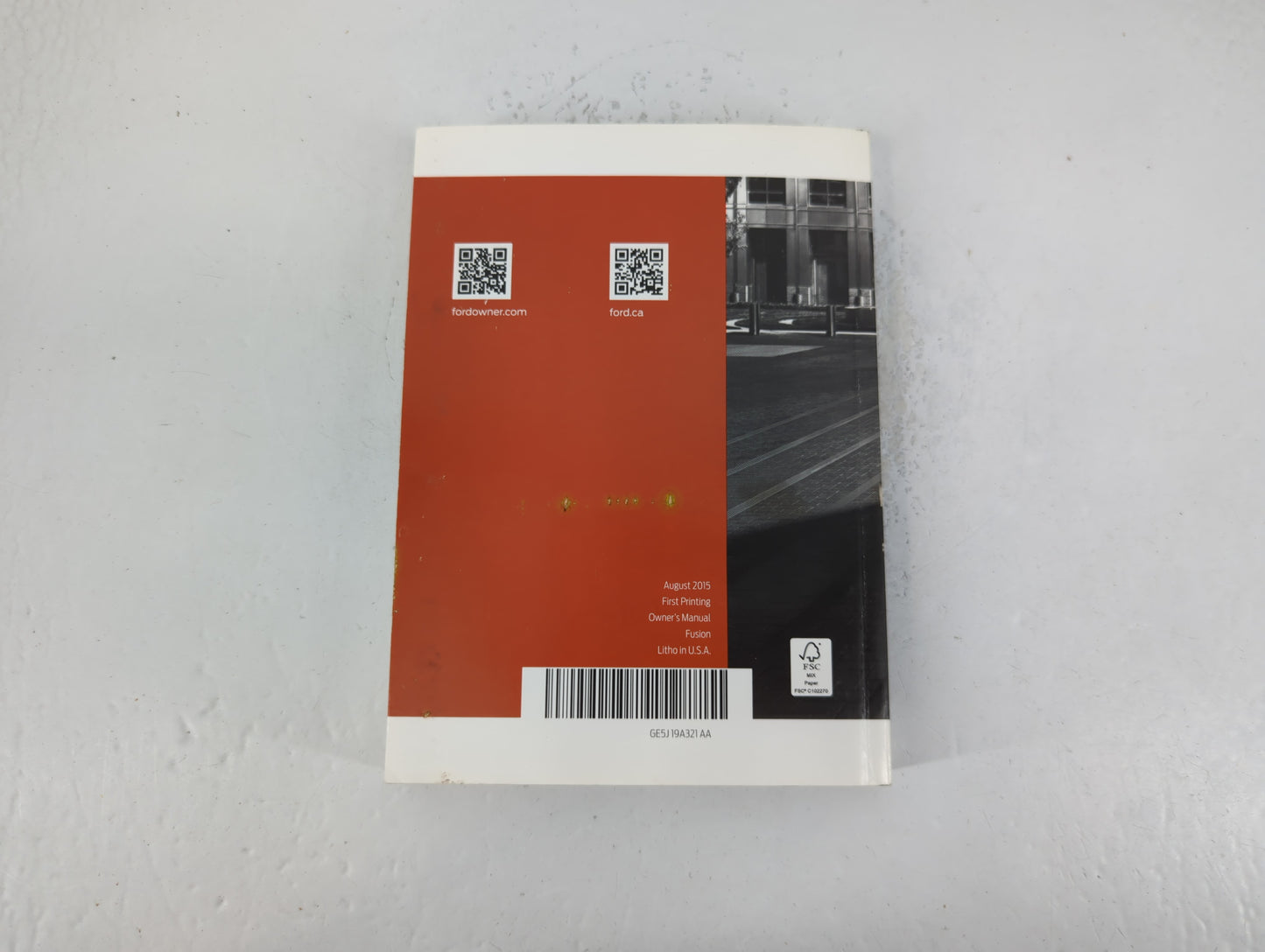 2016 Ford Fusion Owners Manual Book Guide P/N:GE5J 19A321 AA OEM Used Auto Parts - Oemusedautoparts1.com