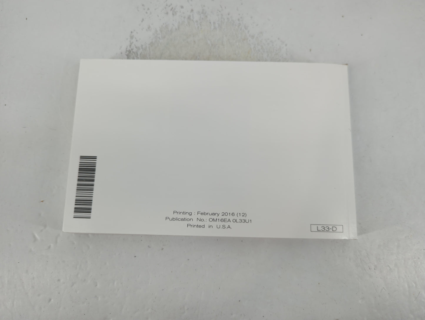 2016 Nissan Altima Owners Manual Book Guide P/N:OM16EA 0L33U1 OEM Used Auto Parts - Oemusedautoparts1.com