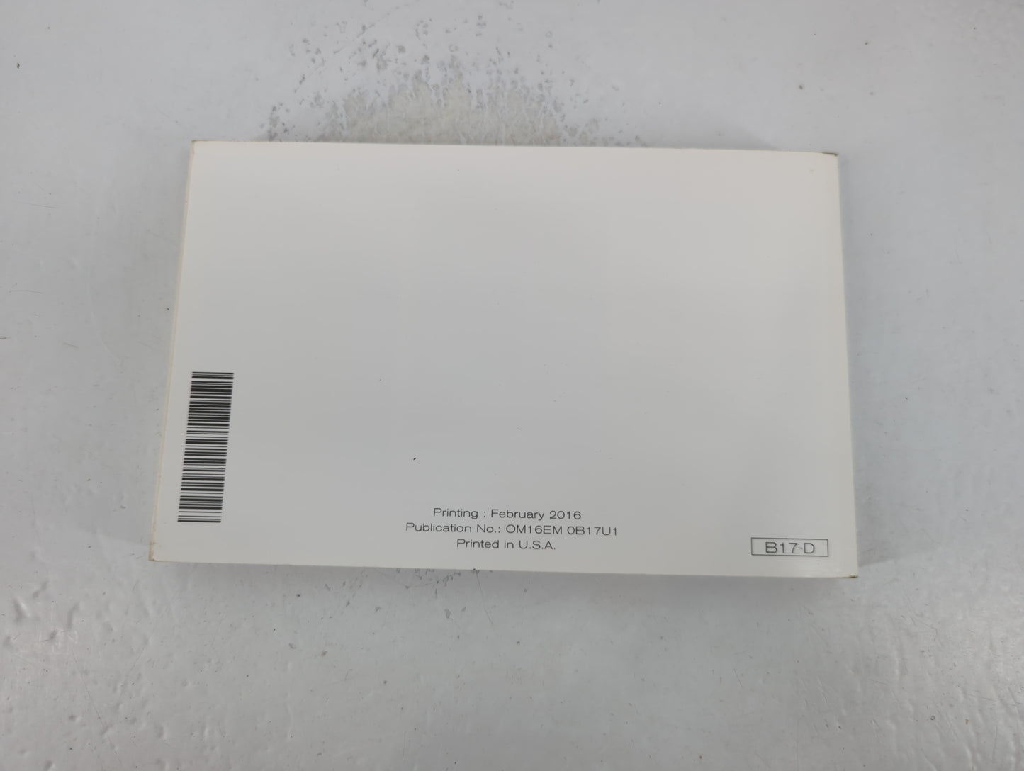 2016 Nissan Sentra Owners Manual Book Guide P/N:OM16M 0B17U1 OEM Used Auto Parts - Oemusedautoparts1.com