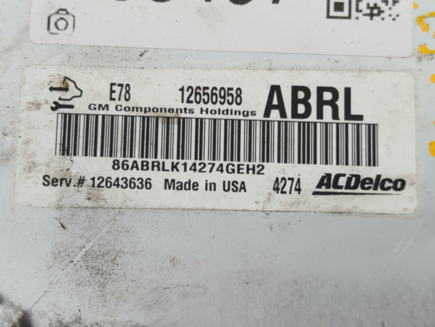 2012-2016 Chevrolet Sonic PCM Engine Control Computer ECU ECM PCU OEM P/N:12656958 12643636 Fits OEM Used Auto Parts - Oemusedautoparts1.com