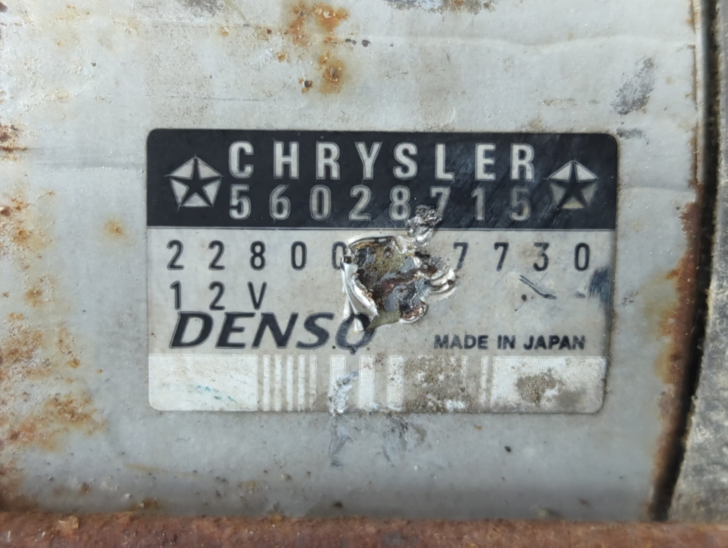 2000-2001 Dodge Dakota Car Starter Motor Solenoid OEM P/N:56028715 Fits Fits 2000 2001 OEM Used Auto Parts - Oemusedautoparts1.com