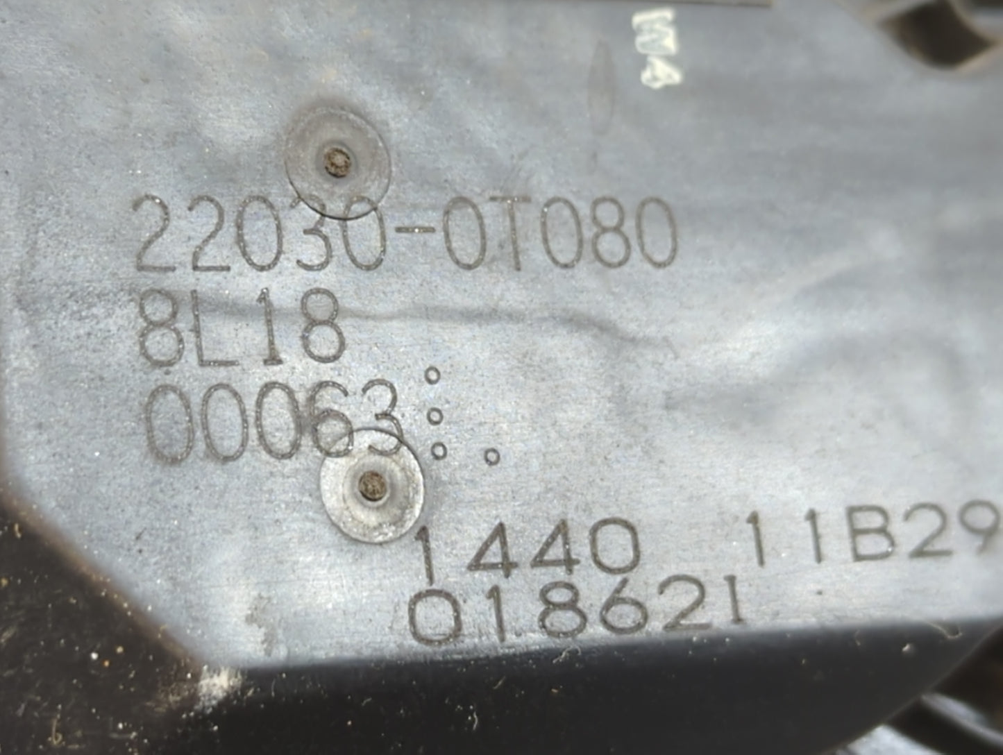 2011-2019 Toyota Corolla Throttle Body P/N:22030-0T080 Fits Fits 2011 2012 2013 2014 2015 2016 2017 2018 2019 OEM Used Auto Parts - Oemusedautoparts1.com
