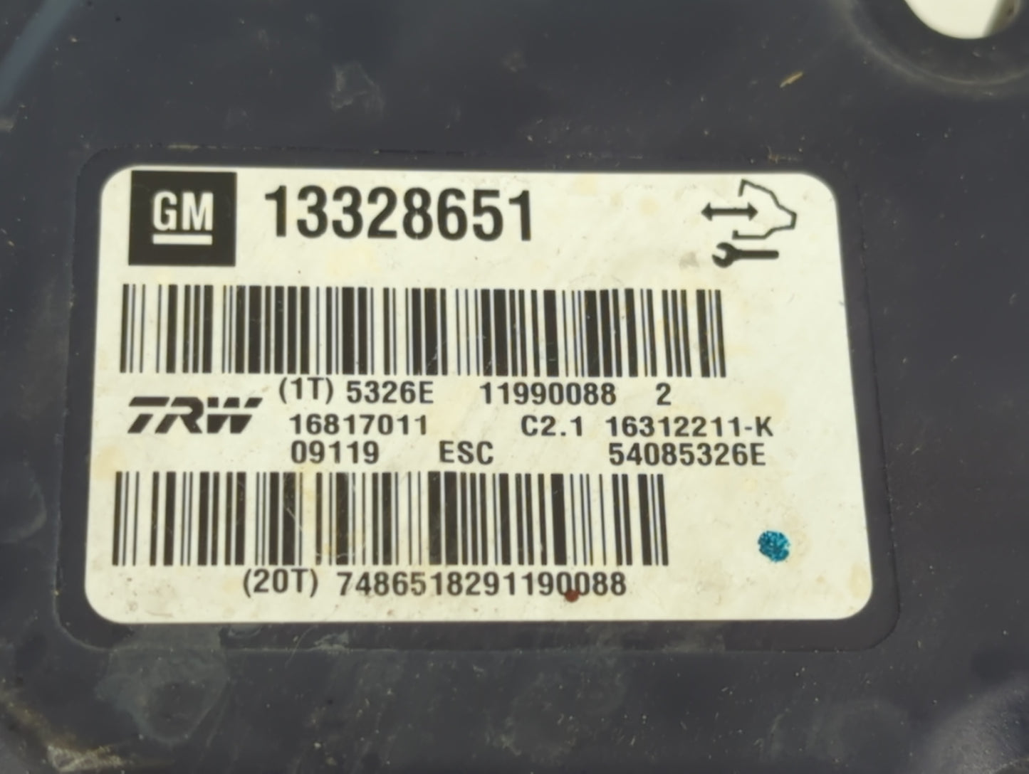 2010 Buick Lacrosse ABS Pump Control Module Replacement P/N:13328651 Fits OEM Used Auto Parts - Oemusedautoparts1.com