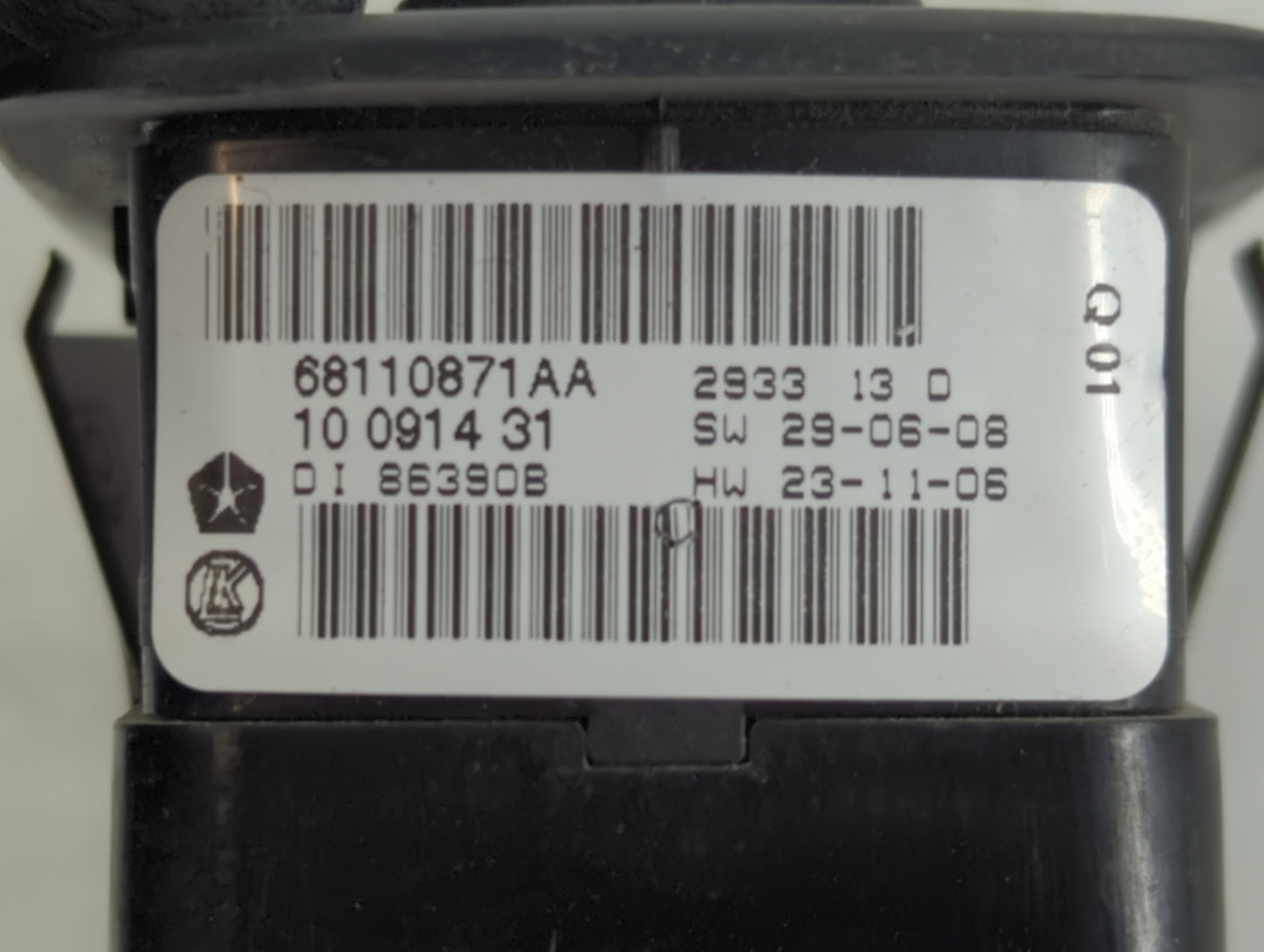 2014 Dodge Caravan Master Power Window Switch Replacement Driver Side Left P/N:68110871AA Fits Fits 2012 2013 2015 2016 OEM Used Auto Parts - Oemusedautoparts1.com