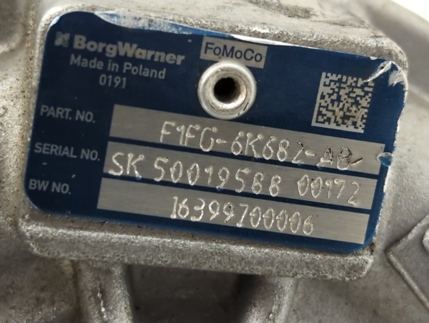 2017 Ford Escape Turbocharger Turbo Charger Super Charger Supercharger - Oemusedautoparts1.com