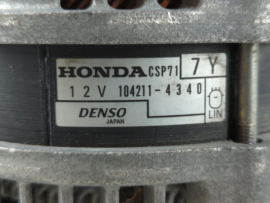 2018-2022 Honda Accord Alternator Replacement Generator Charging Assembly Engine OEM P/N:104211-4340 Fits OEM Used Auto Parts