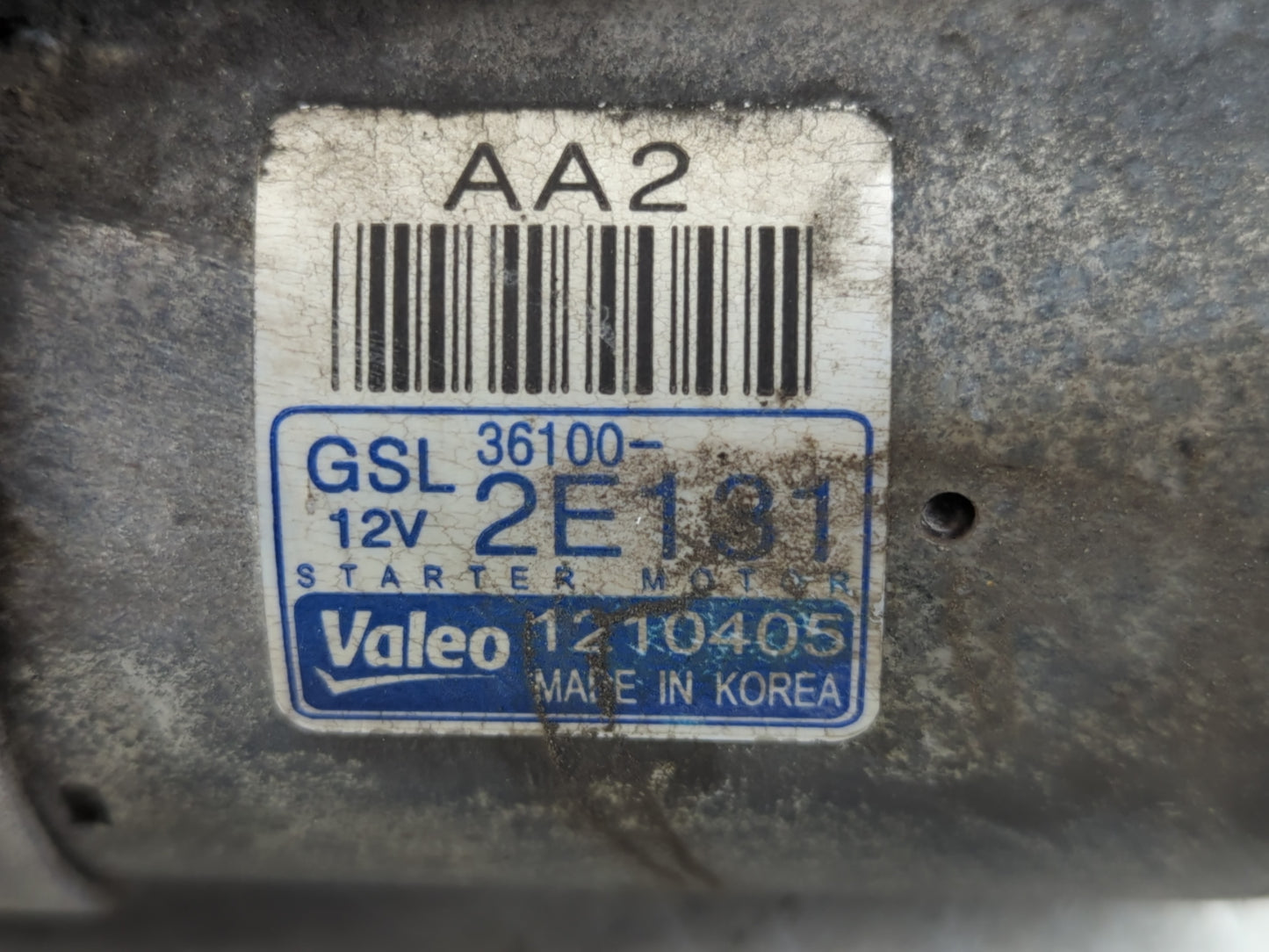 2014-2016 Hyundai Elantra Car Starter Motor Solenoid OEM P/N:1210405 36100-2E131 Fits Fits 2014 2015 2016 OEM Used Auto Parts - Oemusedautoparts1.com