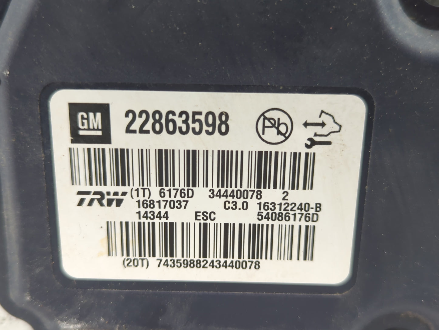 2013-2016 Chevrolet Malibu ABS Pump Control Module Replacement P/N:22863598 Fits Fits 2012 2013 2014 2015 2016 OEM Used Auto Parts - Oemusedautoparts1.com