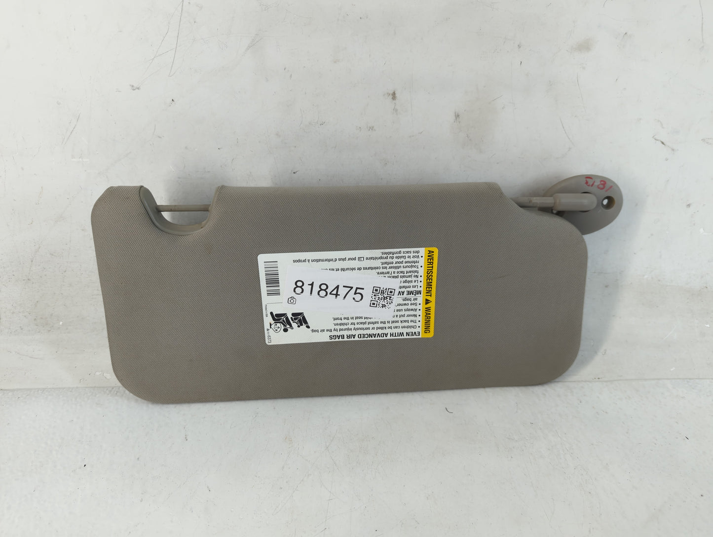 2007 Suzuki Xl-7 Sun Visor Shade Replacement Driver Left Mirror Fits OEM Used Auto Parts - Oemusedautoparts1.com