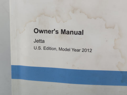 2012 Volkswagen Jetta Owners Manual Book Guide P/N:1225U1JT623 OEM Used Auto Parts
