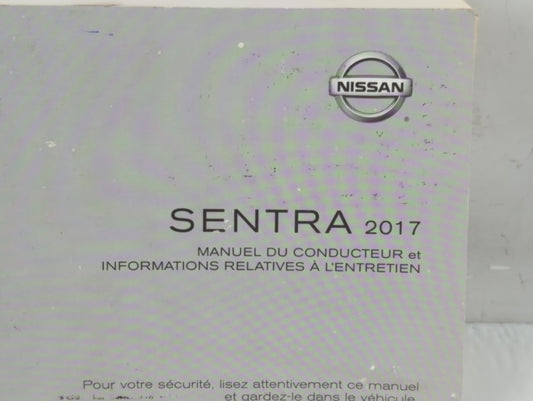 2017 Nissan Sentra Owners Manual Book Guide OEM Used Auto Parts