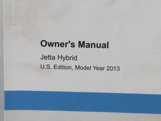 2013 Volkswagen Jetta Owners Manual Book Guide P/N:1325U1JEH21 OEM Used Auto Parts