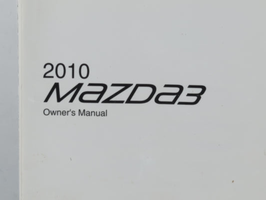 2010 Mazda 3 Owners Manual Book Guide P/N:9999-95-038C-10R3 8AR3-EA-09E OEM Used Auto Parts