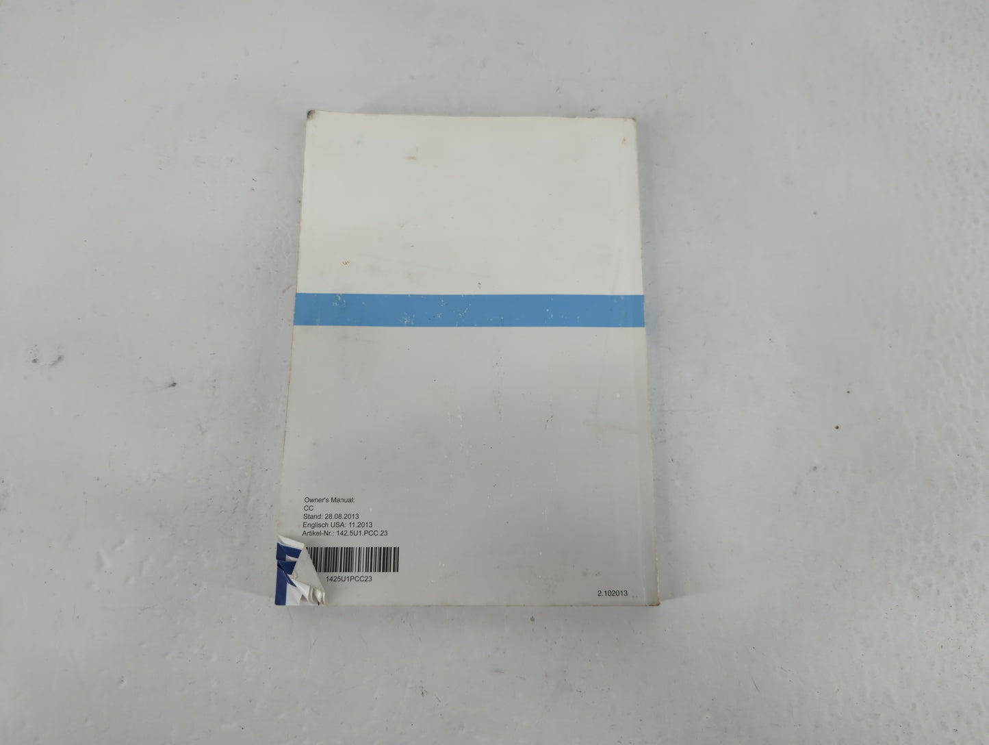 2014 Volkswagen Cc Owners Manual Book Guide P/N:1425U1PCC23 OEM Used Auto Parts - Oemusedautoparts1.com