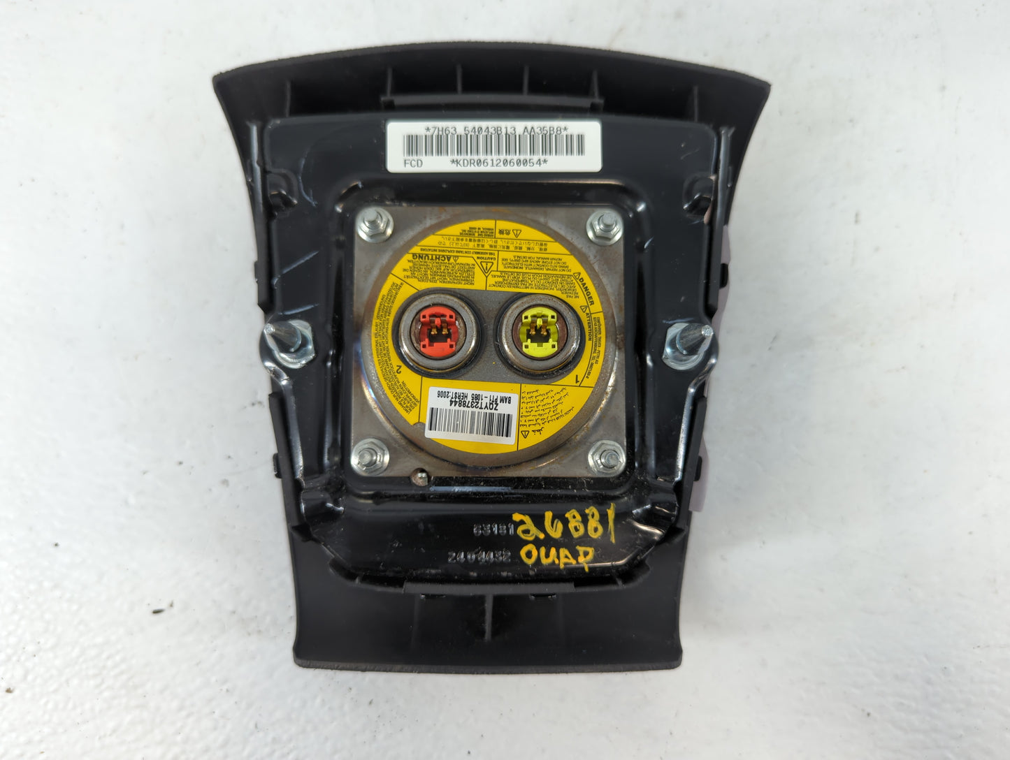 2011-2019 Ford Fiesta Air Bag Driver Left Steering Wheel Mounted P/N:54043B13 AA35B8 Fits OEM Used Auto Parts - Oemusedautoparts1.com
