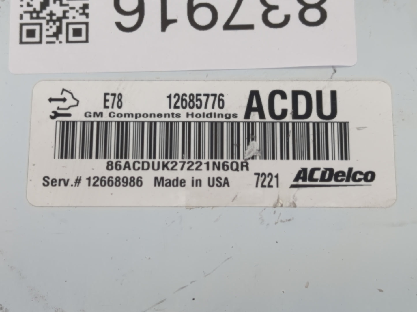 2017-2021 Buick Encore PCM Engine Control Computer ECU ECM PCU OEM P/N:E78 12685776 12685776 Fits Fits 2017 2018 2019 2020 2021 OEM Used Auto Parts - Oemusedautoparts1.com