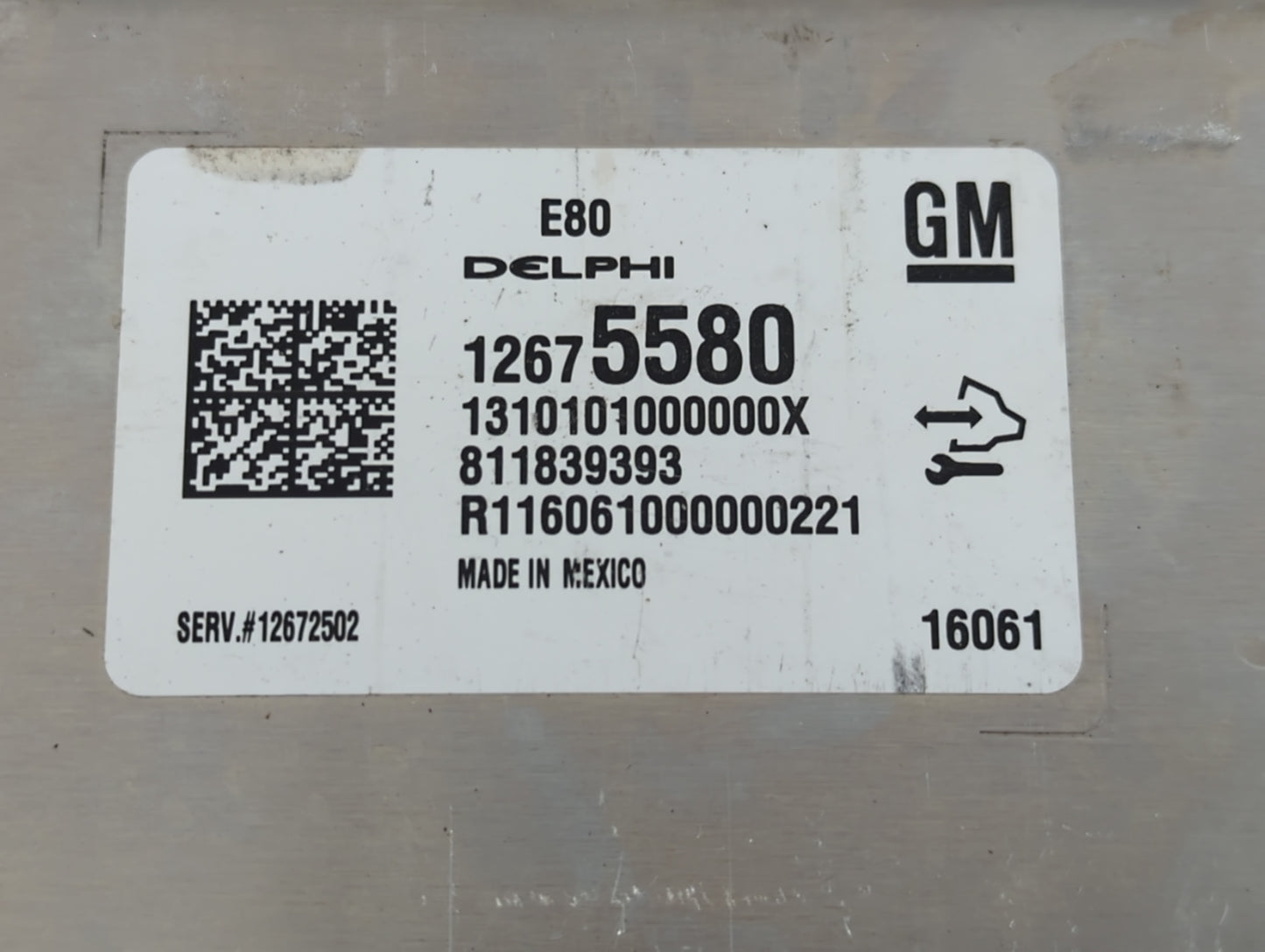 2016 Chevrolet Malibu PCM Engine Control Computer ECU ECM PCU OEM P/N:12675580 Fits OEM Used Auto Parts - Oemusedautoparts1.com