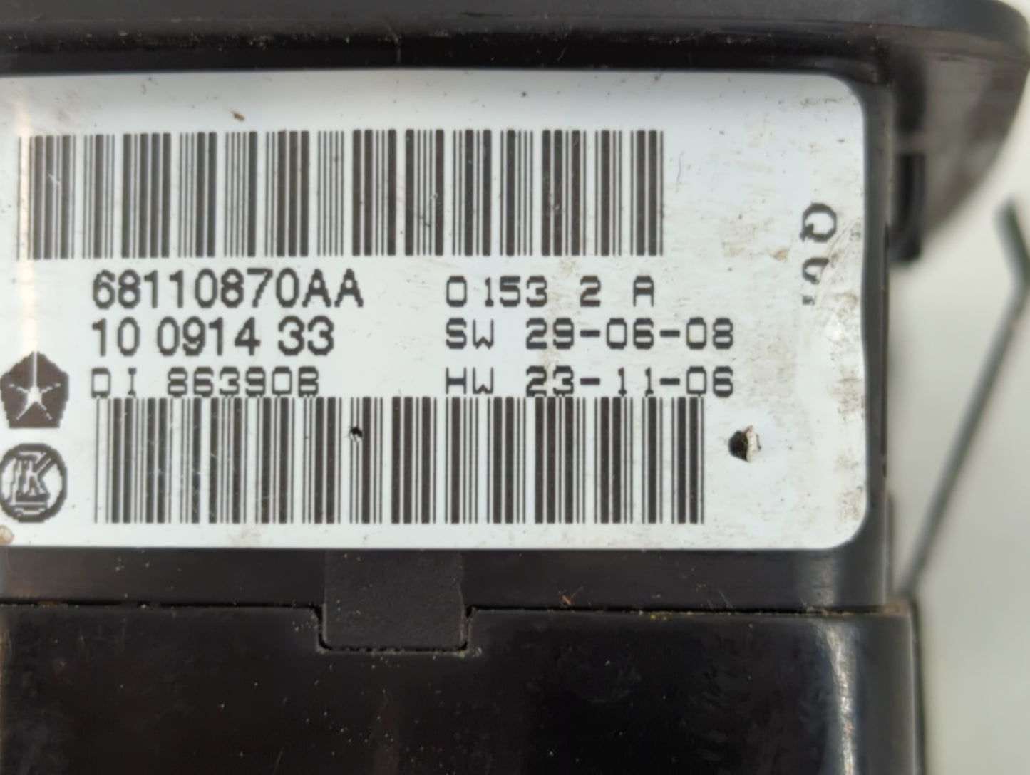 2012-2016 Dodge Grand Caravan Master Power Window Switch Replacement Driver Side Left P/N:68110870AA Fits OEM Used Auto Parts - Oemusedautoparts1.com