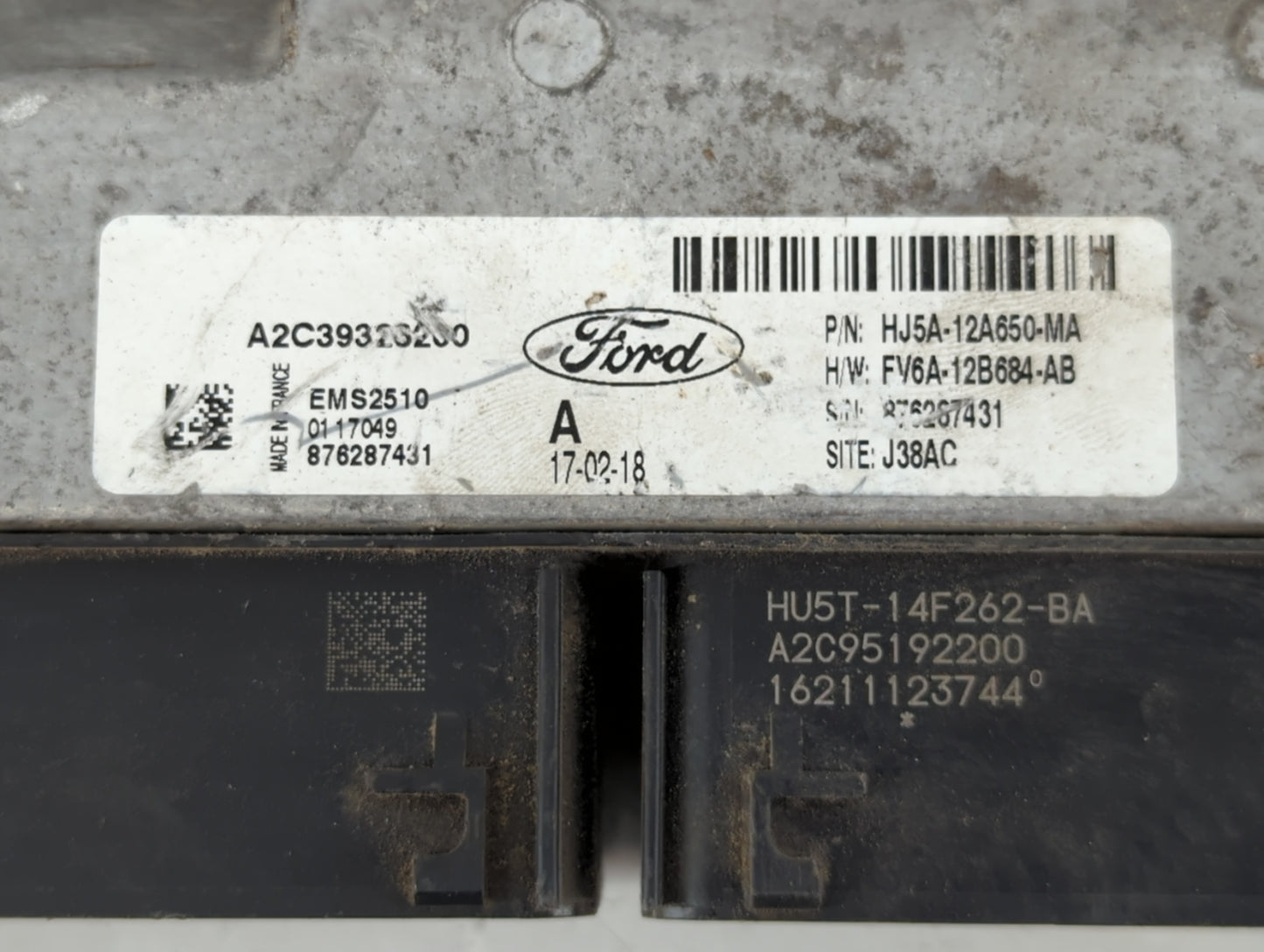 2017-2019 Ford Escape PCM Engine Control Computer ECU ECM PCU OEM P/N:HJ5A-12A650-MA Fits Fits 2017 2018 2019 OEM Used Auto Parts - Oemusedautoparts1.com