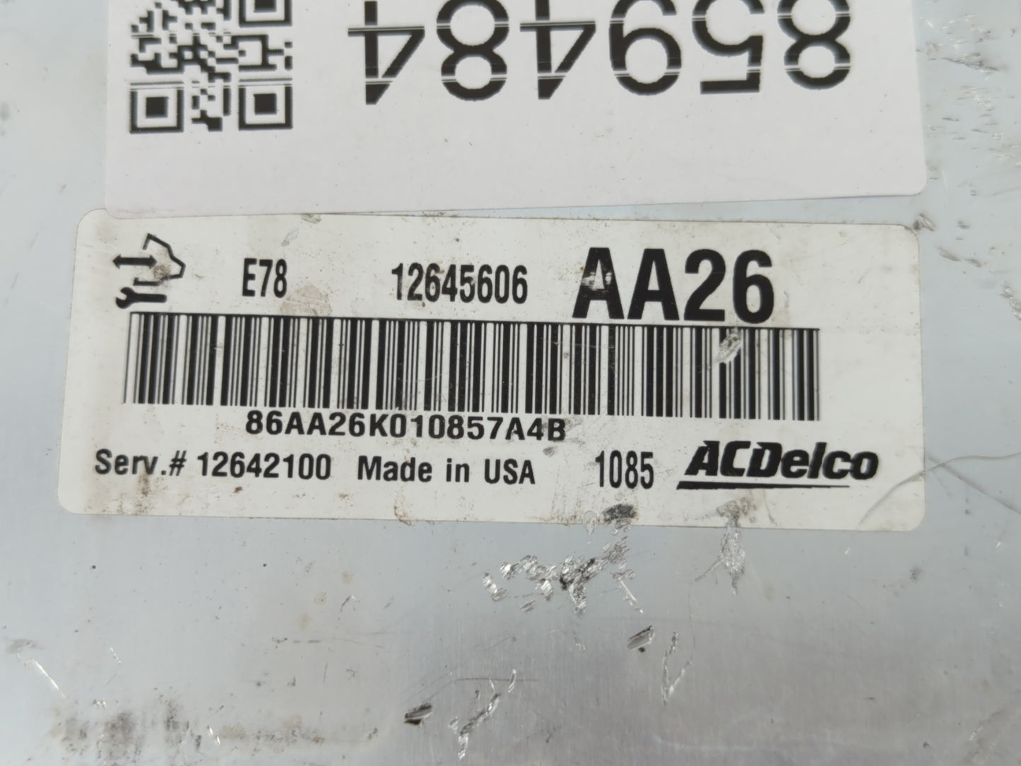 2011 Chevrolet Cruze PCM Engine Control Computer ECU ECM PCU OEM P/N:12642100 12645606 Fits OEM Used Auto Parts - Oemusedautoparts1.com