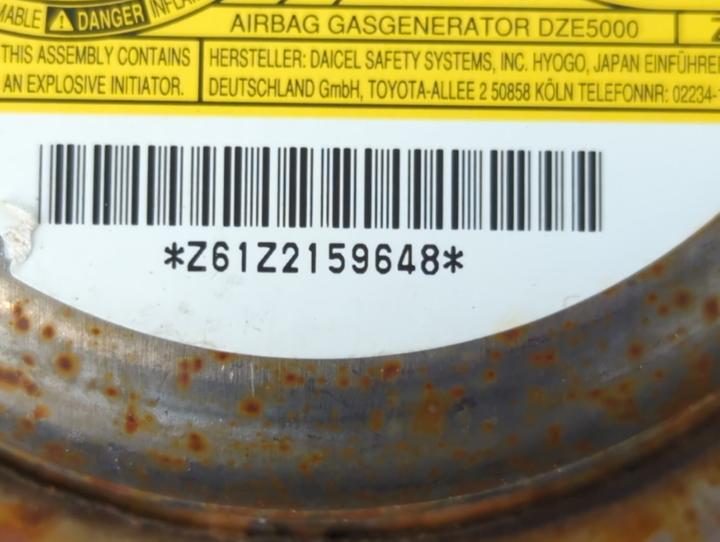 2013-2015 Lexus Es350 Air Bag Driver Left Steering Wheel Mounted Fits Fits 2013 2014 2015 OEM Used Auto Parts - Oemusedautoparts1.com
