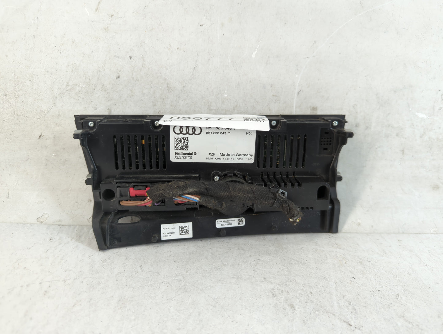 2010-2013 Audi A5 Climate Control Module Temperature AC/Heater Replacement P/N:8K1 820 043 T Fits Fits 2009 2010 2011 2012 2013 OEM Used Auto Parts - Oemusedautoparts1.com
